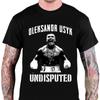 Schwergewichtsboxen Oleksandr Usyk Unangefochten T-Shirt 100% Baumwolle Rundhals Kurzarm Lässiges Herren-T-Shirt Größe S3XL