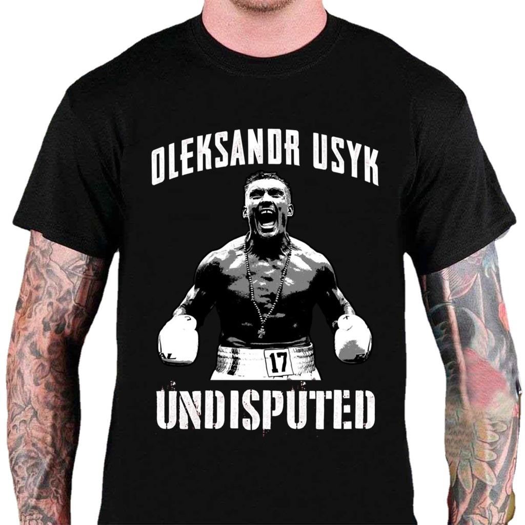 Heavyweight Boxing Oleksandr Usyk Undisputed TShirt 100 Cotton ONeck Short Sleeve Casual Mens Tshirt Size S3XL