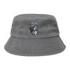 Men Washed Denim Bucket Hat Jul Bootleg Rapper Summer Beach   Headwear Foldable Hiking Fishing Hats  Bob Hat Birthday Gifts