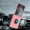 Ultra Thin Matte Feel Metal Rotatable Ring Holder Phone Case for Samsung Galaxy Z Flip 7 7FE 6 5 4 3 Shockproof Protect Back Cover
