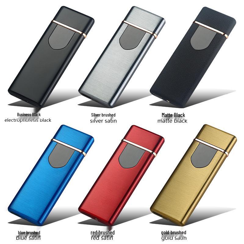 Ultra-thin Rechargeable Electronic Lighter with Touch-Sensitive Windproof Design and Power Display