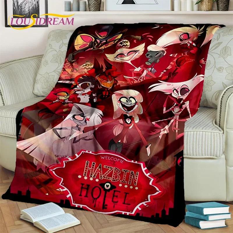 3D H-Helluva Boss Blitzo H-Hazbin Hotel Cartoon Blanket,Soft Throw Blanket for Home Bedroom Bed Sofa Picnic Office Cover Blanket