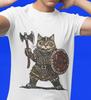 Viking Cat T-Shirt, Norse Warrior Graphic Tee
