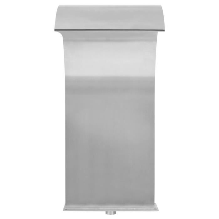 VIDAXL Solar Stainless Steel Sculpture Pond Fountain - Grey - 45 X 30 X 65 Cm
