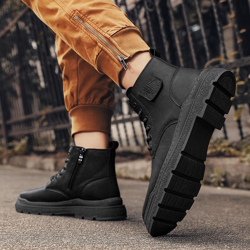 Новое поступление Боковая молния для мужчин Мотокроссовые ботинки Натуральная кожа — фото 7