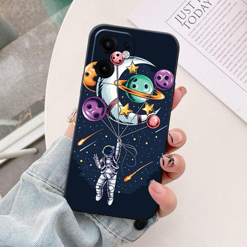 For Oppo Reno13 F 4G 5G Case Reno 13 Pro Cover Soft Slim Phone Case For Oppo Reno13 13F reno13F Back Cover Astronaut Painted