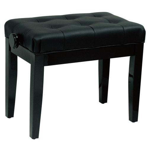 Kikutani Adjustable Height Piano Stool FS-201QZJ, Black, Seat Size 335mm X 555mm