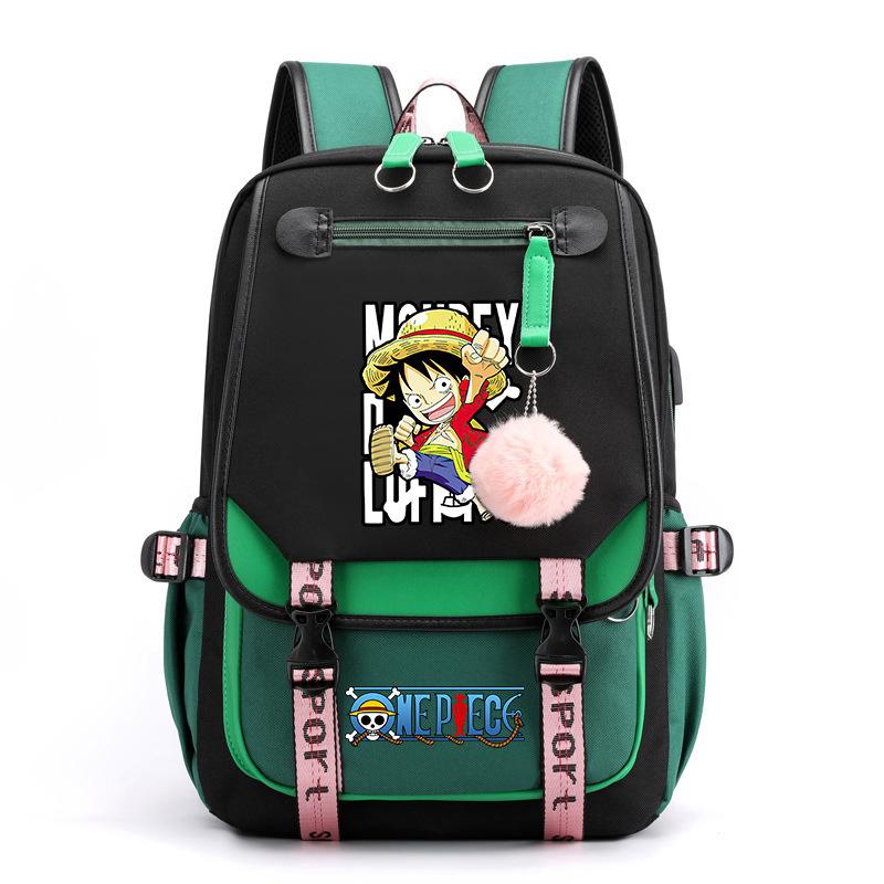 

Riman One Piece One Piece Peripheral Backpack, Youth School Bag, Multi-Functional Computer Bag one piece backpack зелёный