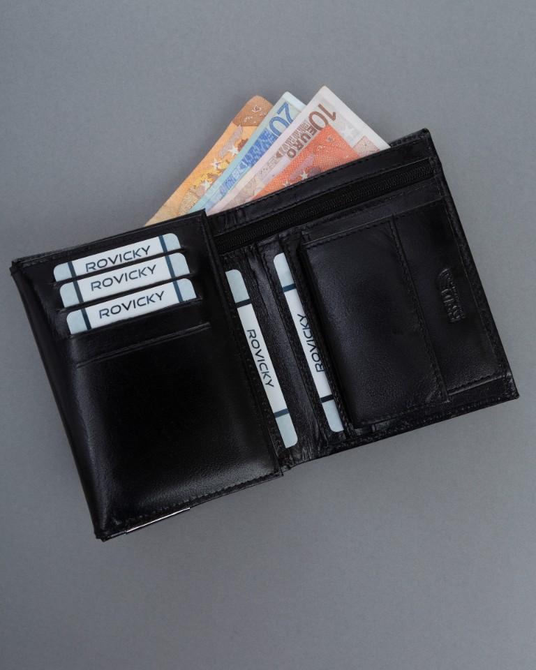 Men's Leather Wallet RM-06-BCF-BP-9557 Black
