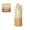 Large Capacity Gradient Color Insulated Cup With Letter Print Design Outdoor For
