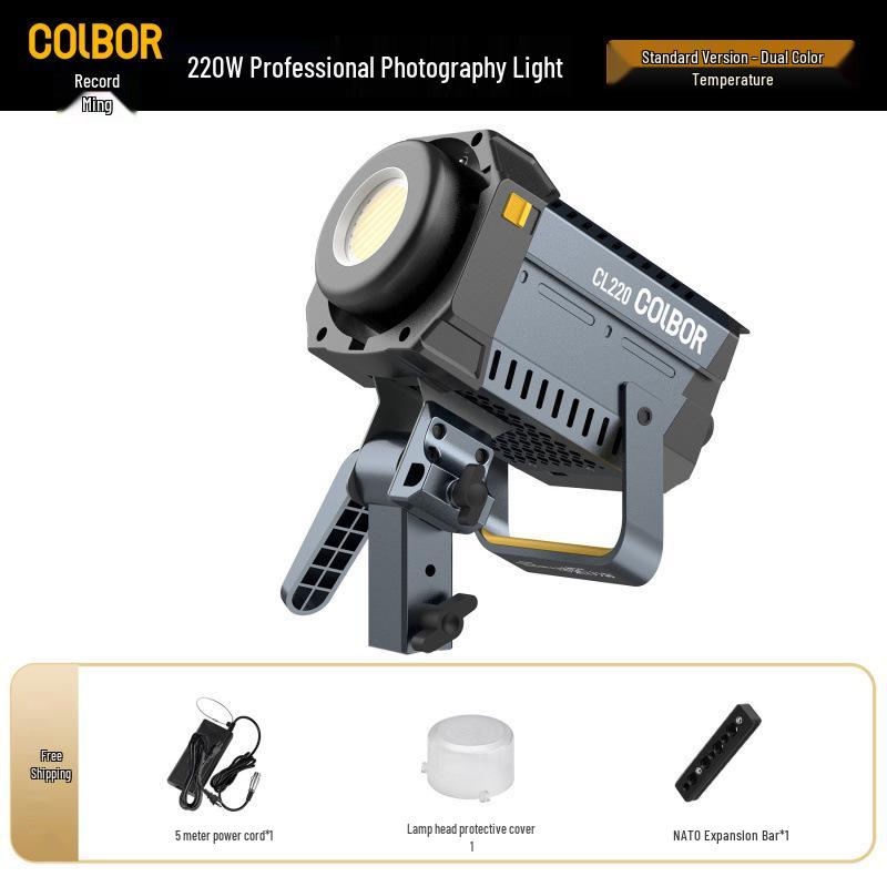 8-Record Ming CL220/CL330W Dual Color Temperature High-Power LED Fill Light for Live Rooms and Short Videos