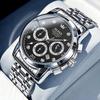 Iqiyi Men S Analog Quartz Waterproof buSineSS Watch Silver StainleSS Band 2889g