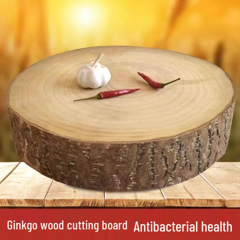 

Кругла обробна дошка з деревини гінкго - Товста, стійка до тріщин, з цільної деревини для домашнього або комерційного використання. 36cm Diameter, Peeled, 5cm Thick, Protective Ring