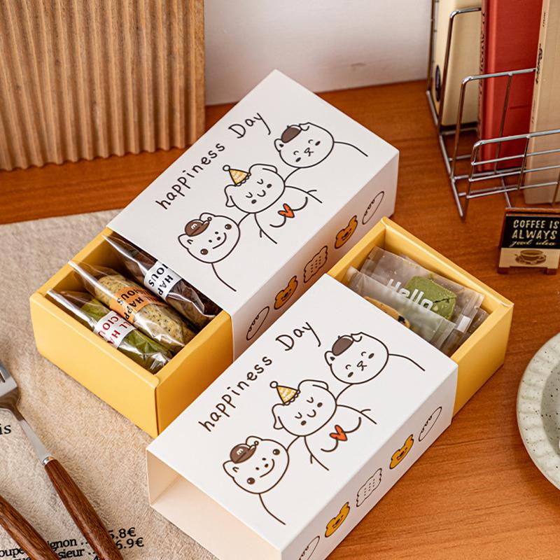 Cartoon Snowflake Crisp Scones Packaging Box Drawer Candy Biscuit Cookie Gift Packing Box