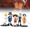 One Piece 5pcs Role Pvc Toy Model Desktop Decoration Children Christmas Gift