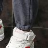 Winter Men Thick Warm Corduroy Sweatpants Men Cargo  Pants Color Matching Fleece Liner Elastic Waist Big Pocket Trousers Loose Sports Harem Pants