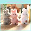 Adorable Plush Bunny Keychain Hanging Doll Cute Cartoon Style Backpack Charm