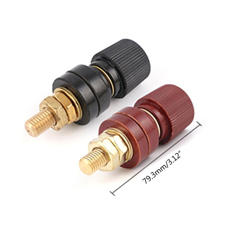 Red/Black Copper Alloy Binding Post Weld Machine Inverter Clamp Power Supply Connect Terminal Splice Connector