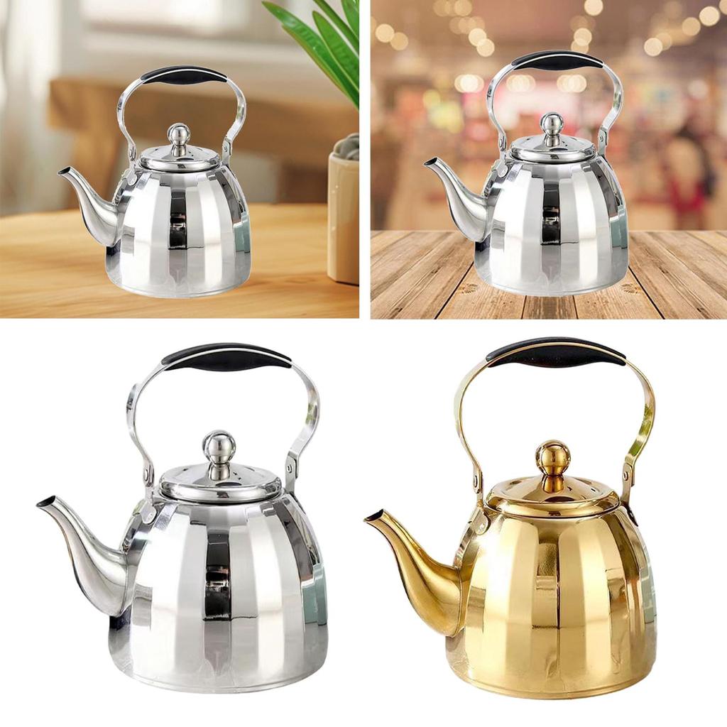 Stainless Steel Tea Kettle with Strainer Durable Teapot Cookware for Daily Use and Rapid Boiling