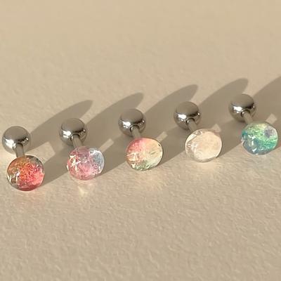 Dámský piercing do vnitřní mušle z chirurgické oceli s akrylovou barvou