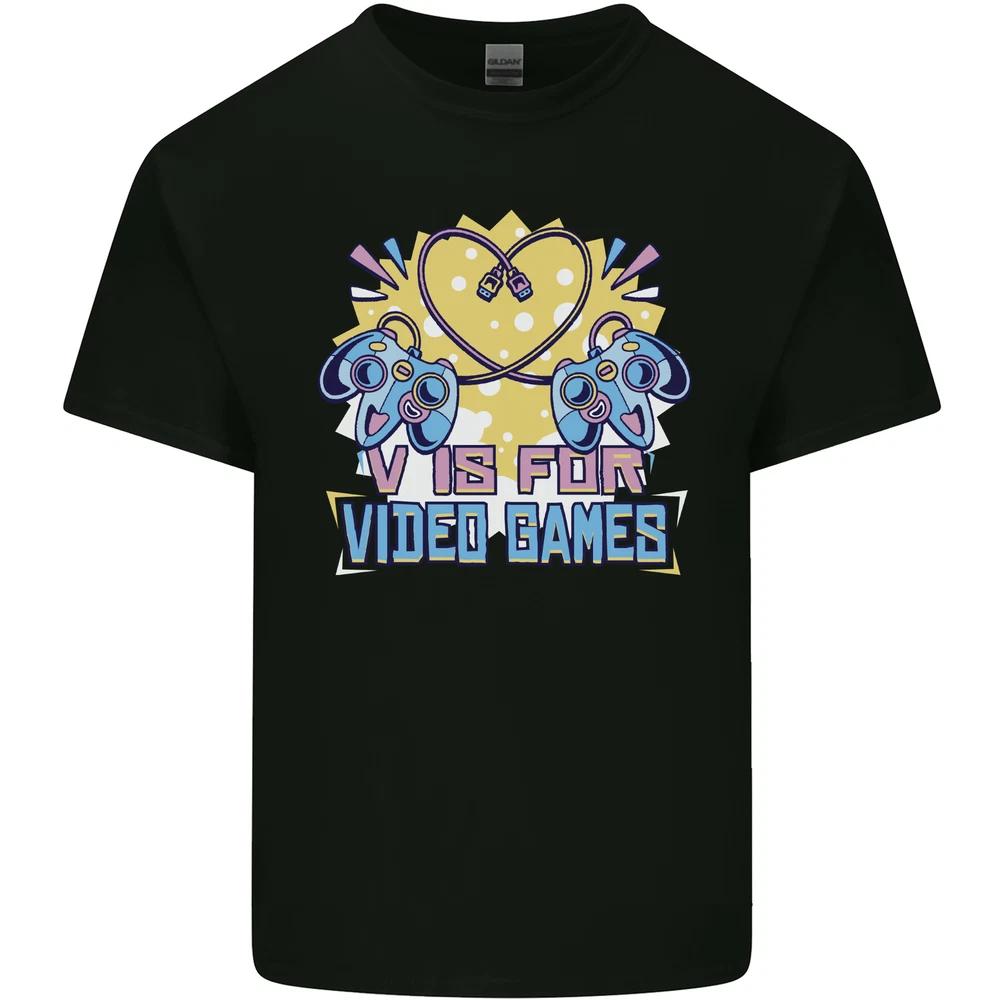 V Video Games Anti Valentines Day Gaming Gamer Unisexs Light Cotton TShirt S