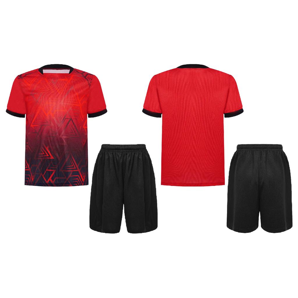 Children's Boys Sports Set 2-Piece Quick-Drying T-Shirt + Shorts Tracksuit for Jogging Football Basketball Clothing