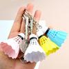 Elegant Badminton Racket Keychain Sports Themed Keyring Fashionable Key Accessory for Athletes Unique Key Holder