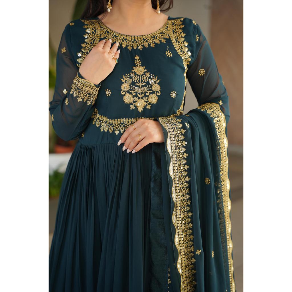 Premium Designer Readymade Gown-dupatta Collections 2025