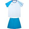 Performance Series SS24 Color Block Round Neck Raglan Short Sleeve Top And Elastic Waist Short Skirt Set Women Set White 72CG45P1