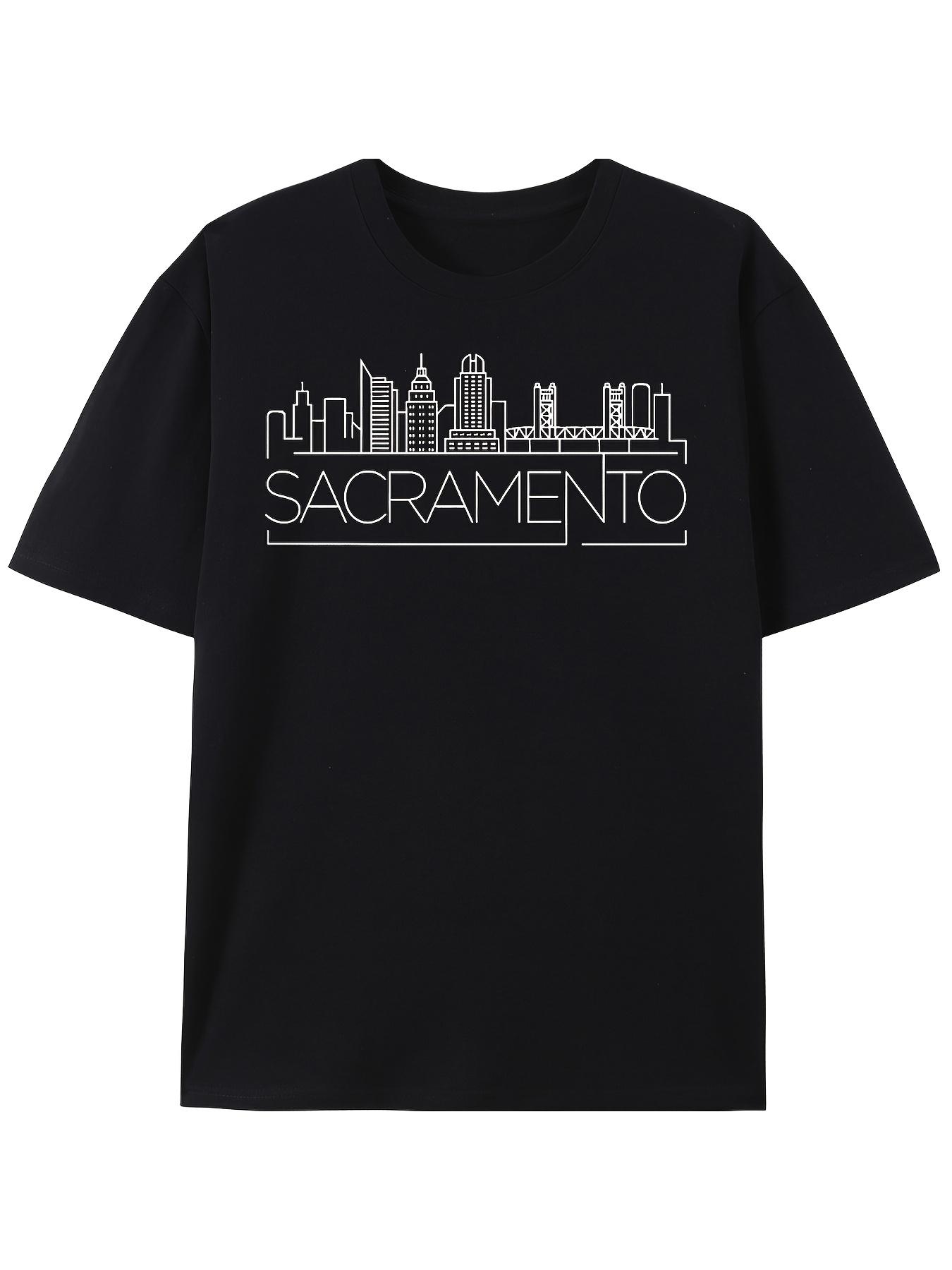 San Francisco Skyline T-shirt - Unisex Cotton Casual Tee with Geometric City Print XXL