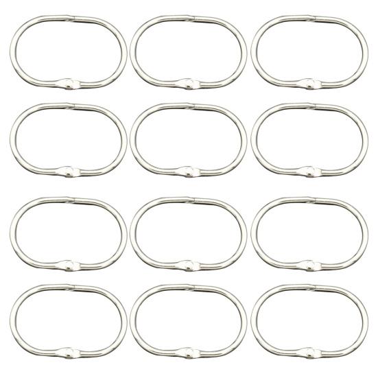 

12 шт., кольца для занавески для душа в ванной комнате, устойчивые к ржавчине, плотно закрытые, противоскользящие, гладкие скользящие крючки для штор, аксессуары для ванной комнаты серебряный