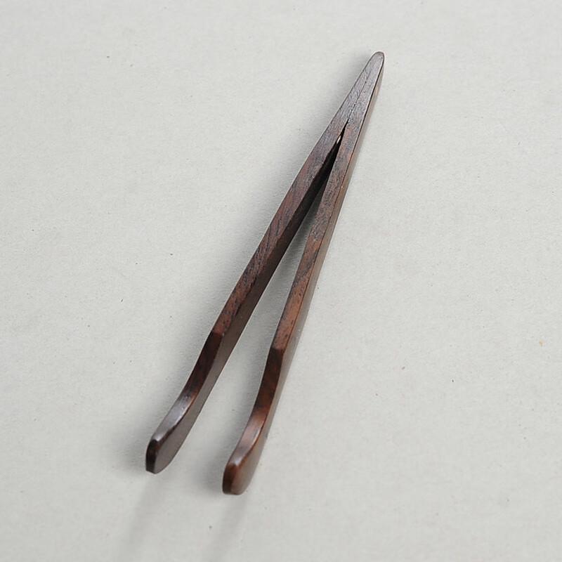 Shangqi Ebony Wood Bent Tea Tongs