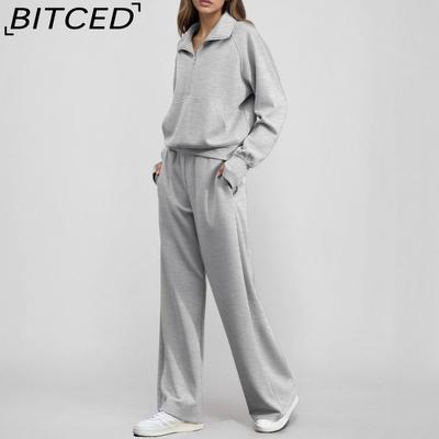 Women's Long-Sleeved Turtleneck Sweatshirt Two-Piece Set Fashionable Casual Autumn Ensemble