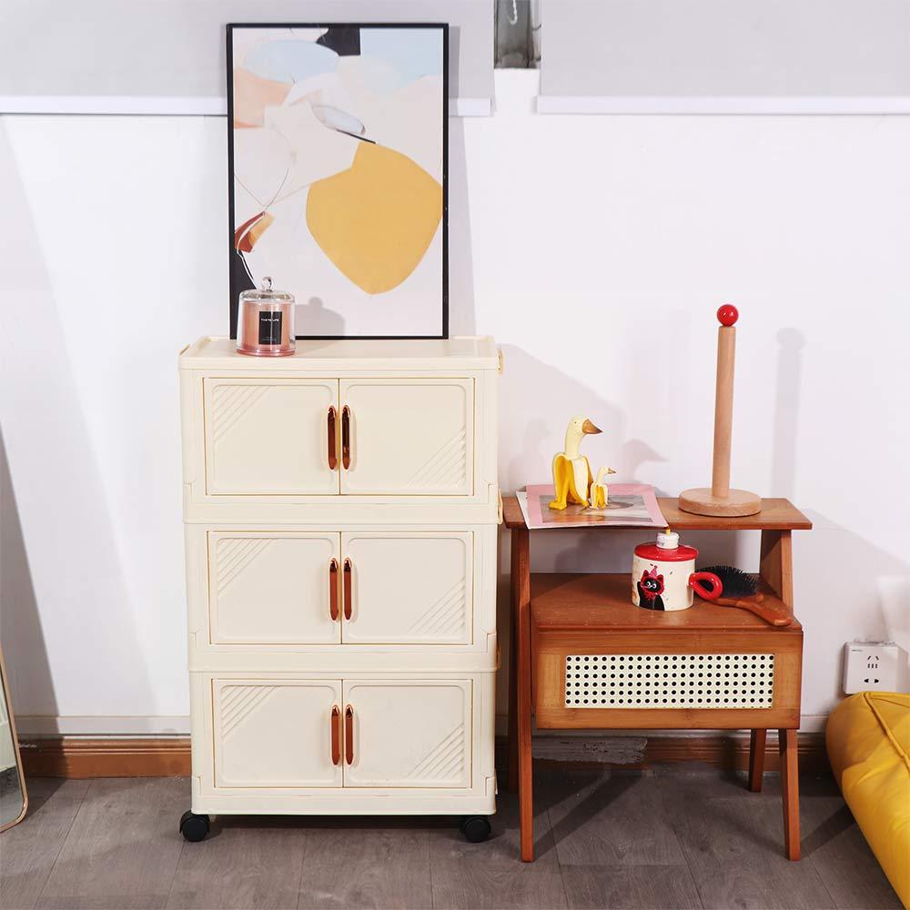 Kunststoff-Kleiderschrank-Aufbewahrungsbox, installationsfrei, mehrschichtiger Aufbewahrungsschrank für Zuhause