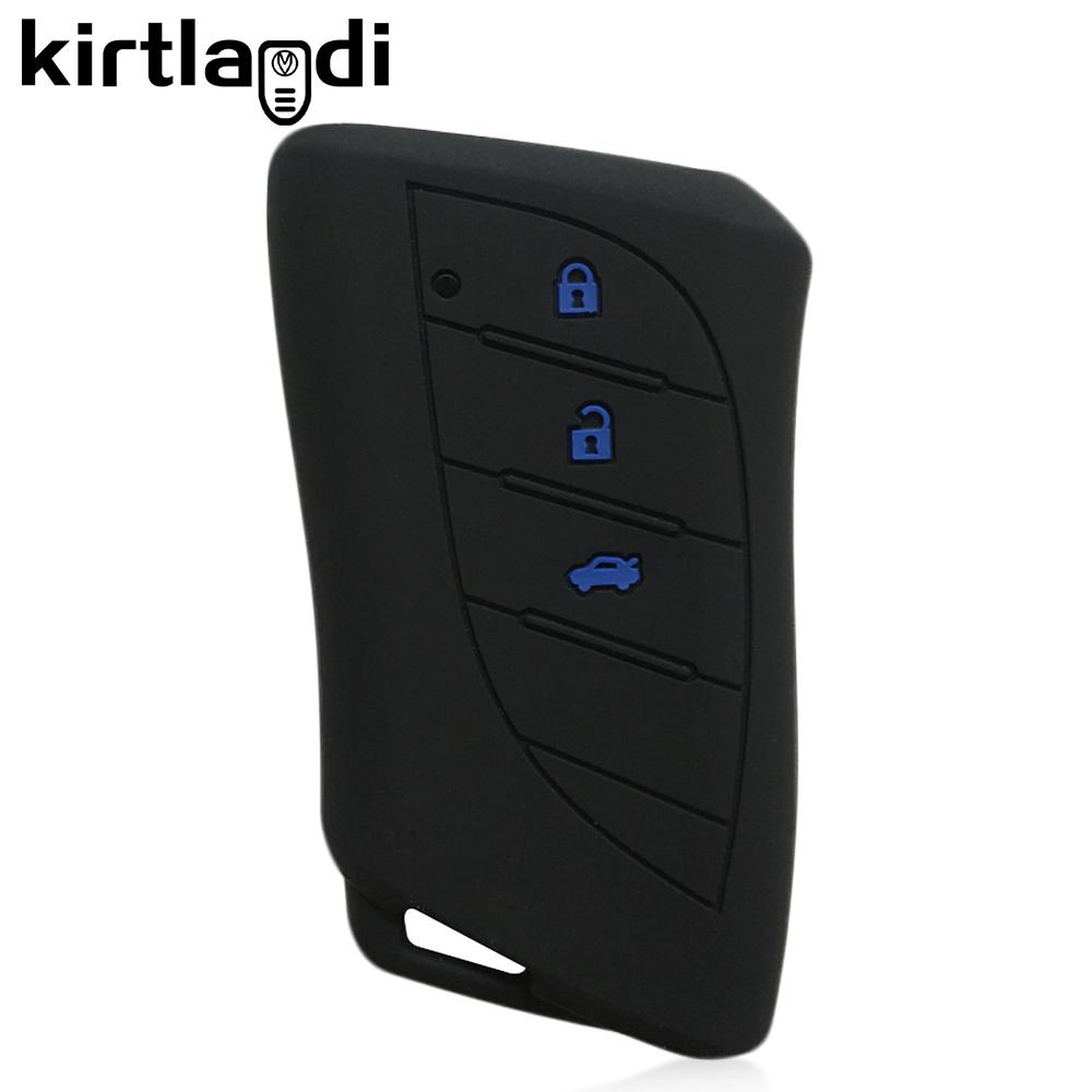 Silicone Key Case Car Key Cover Shell for Lexus ES NX GS RX UX250 UX260 ES350 2019 2020 3/4 Button Remote Key Holder Keychain
