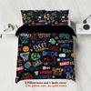 3-piece set, cartoon basketball pattern printed duvet set, queen, king, double bed, party  funny and creative bedding set