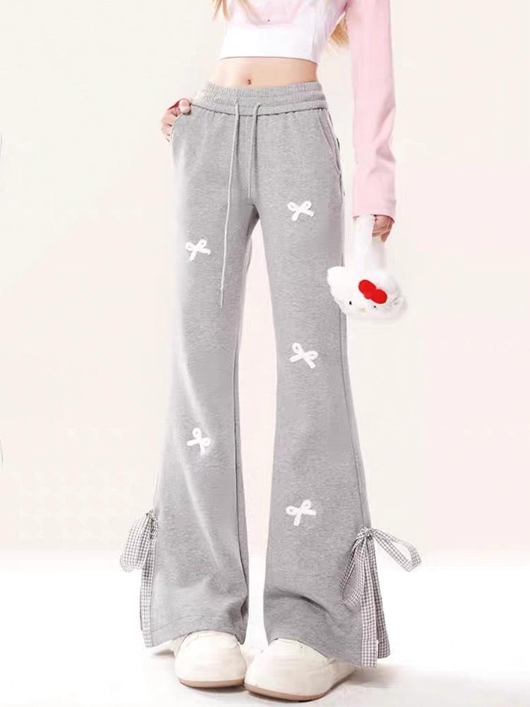Süße Hose mit Schleife, hoher Taille und weitem Bein - Damen-Frühjahr/Sommer 2026 Trend