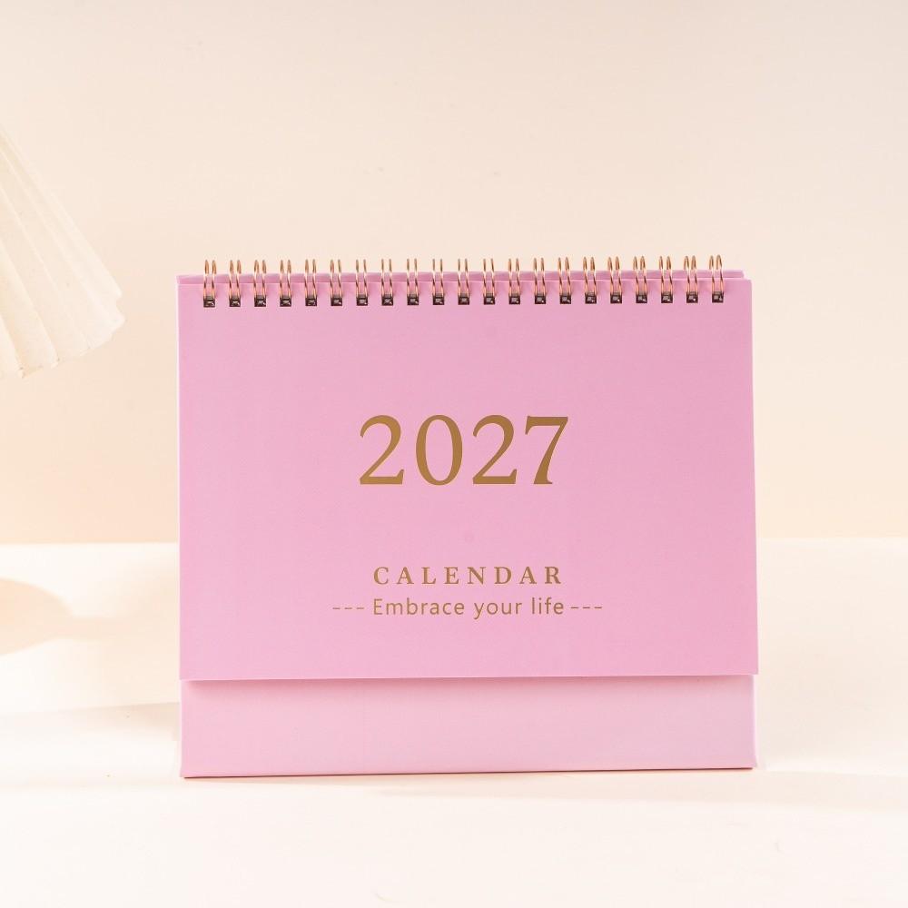 Portable 2027 Desktop Desk Calendar Standing Flip Calendar Academic Planner  Office Supply