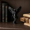 Desktop Atmosphere Decoration Dark Angel Winged Figurine, 3D Printed Gothic Statue for Desk Shelf God Decor, Intricate Redemption Theme Sculpture,