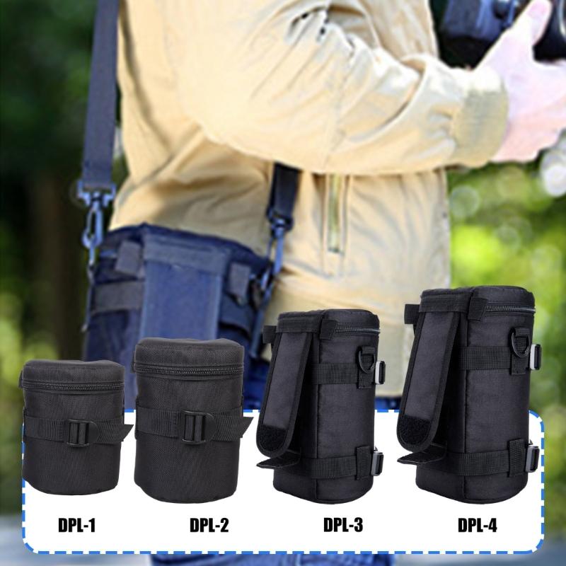Shockproof Lens Protective Pouch Bag With Multi Compartments Compatible For Multiple Camera Lens Optional