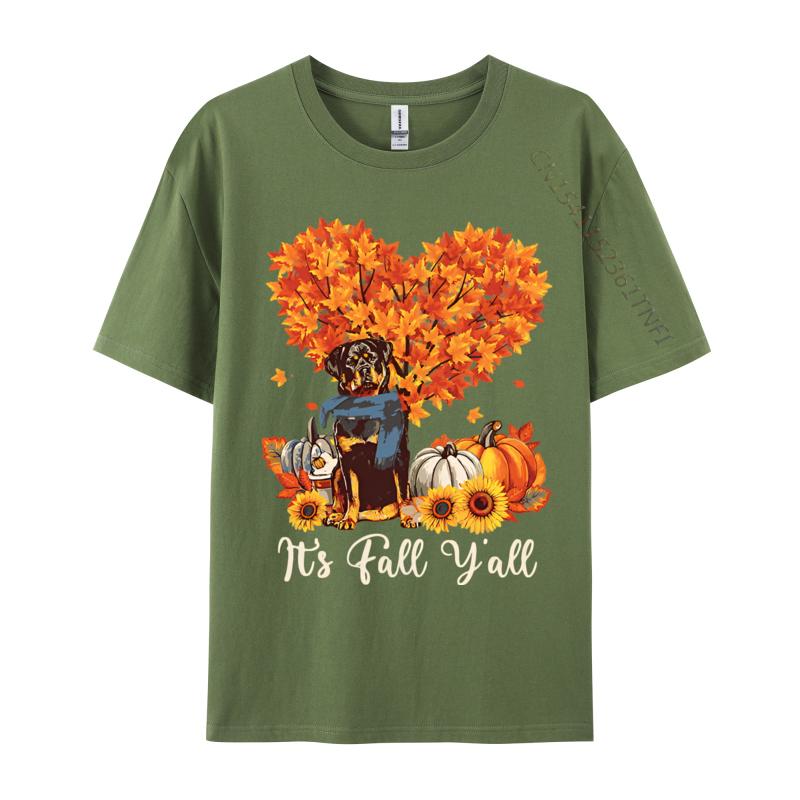 Its Fall Yall Rottweiler Lovers Thank Tshirt England Style Top Tshirts Cotton Men Tops Shirts T Shirts For Men