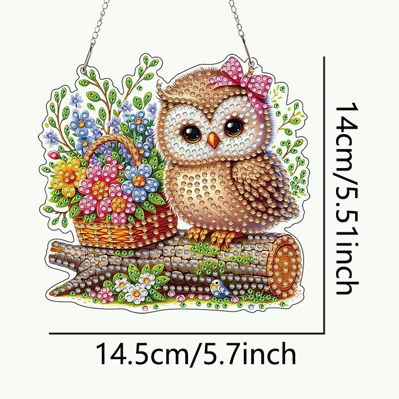 Neue Diamantmalerei Acrylmaterial Eule Fensterdekoration. Geeignet für Hof- und Wohnzimmerdekoration