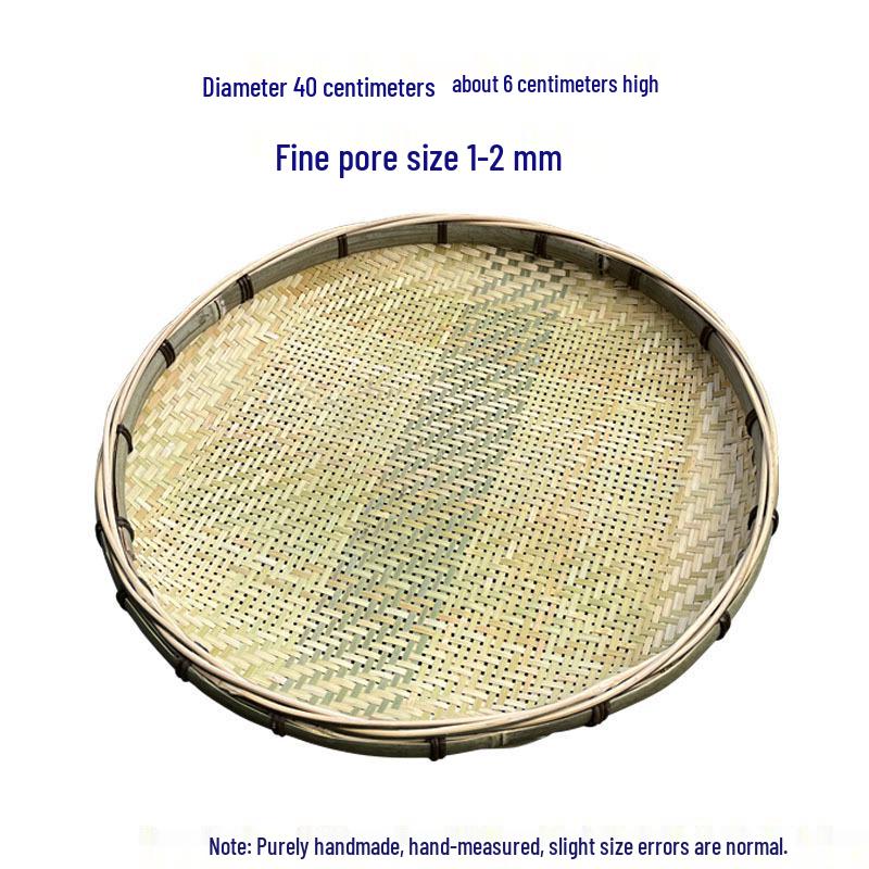 Free Shipping Handmade Bamboo Woven Tray and Drying Basket Set