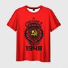 New Vintage CCCP Russian Men's 3D Printed T-Shirts Fashion USSR Soviet Union Pattern Short Sleeve Tee shirt Street Tops Clothing