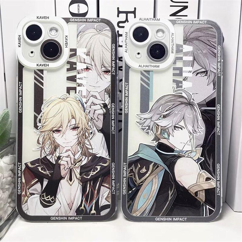 Genshin Impact Case For iPhone 11 12 13 14 15 Pro Max Mini 6 6S 7 8 Plus XR XS Max X Xiao Zhongli Wanderer Alhaitham Cover