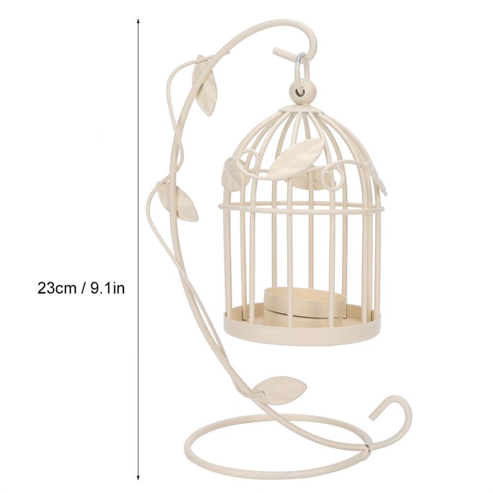 Iron Iron Birdcage Lantern Birdcage Black, White Birdcage Candle Holder 9.1in Tabletop Lantern Decor Dining Table
