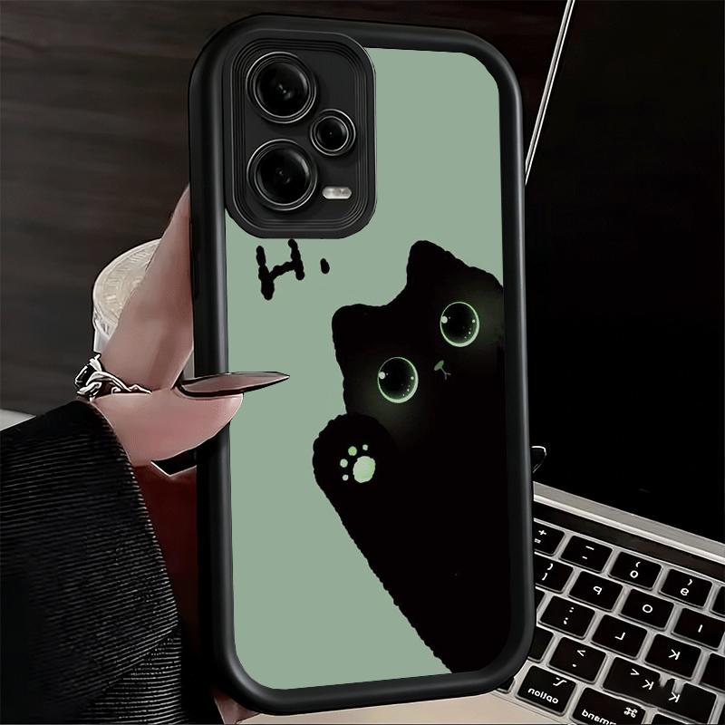 Phone Case for Xiaomi Redmi Note 15 14 13 Pro Plus Black Cat Cartoon Cute Shell 12S 11 11S 11T 5G 14S Soft Silicone Funda