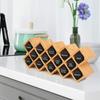 Phyllia Bamboo Spice Rack Organizer 4-Tier Countertop Organiser, Criss-Cross Kitchen cabinet Free-Standing Countertop Storage shelf Fit for Spice