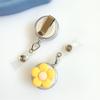 Cartoon Flora Flower Badge Holder Retractable Easy Pull Buckle Nurse Badge Reel  Hospital Use