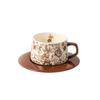 Retro Ceramic Coffee Cup & Saucer Set - Luxurious, High-End Feel for Coffee, Milk, or Water - Ideal Gift